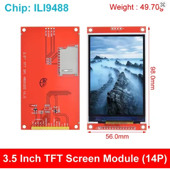 Pantalla TFT ILI9488 480x320