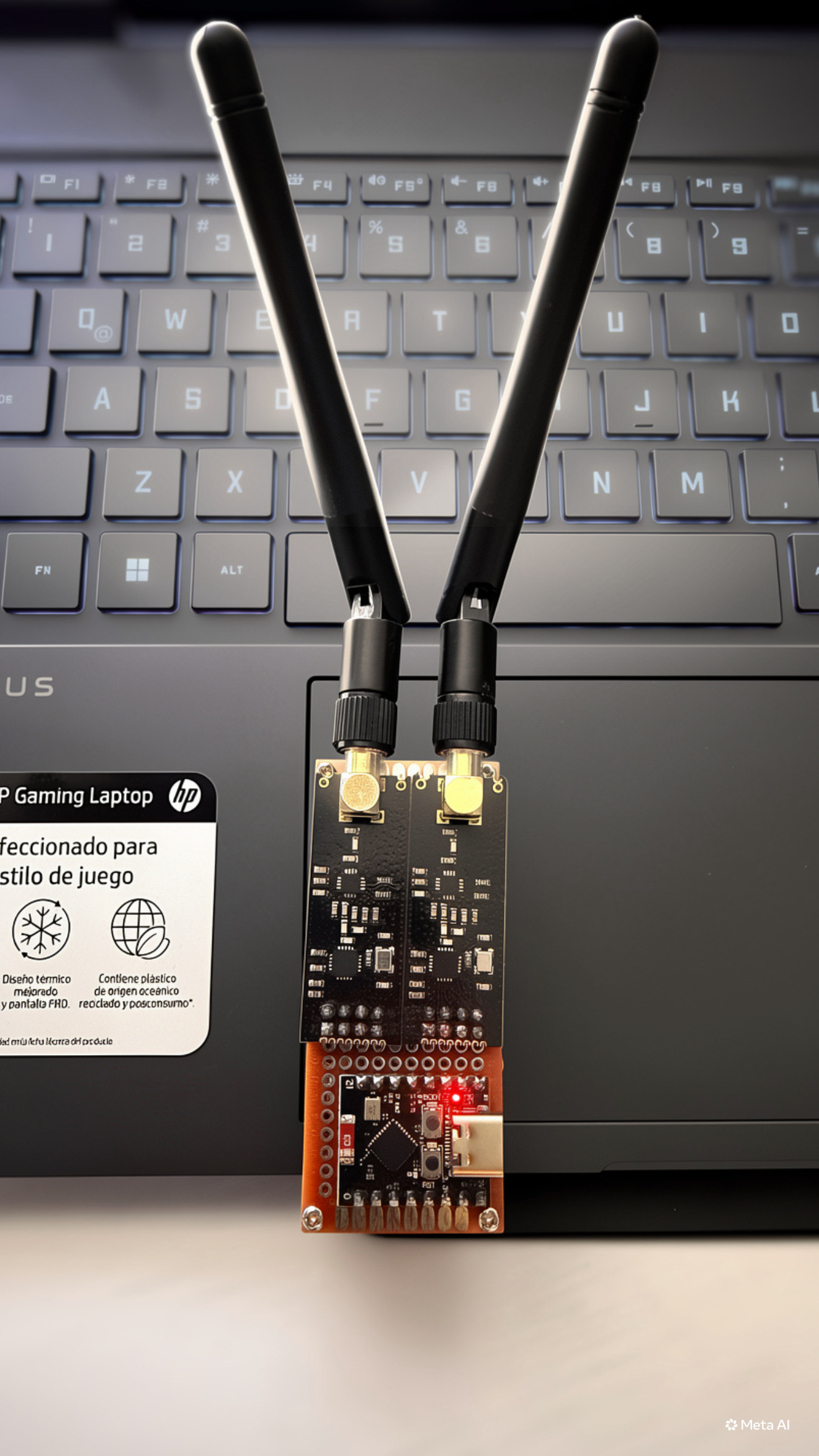 Kit RF-KILL compacto con ESP32-C3 Super Mini y dos modulos NRF24 PA+LNA con antenas